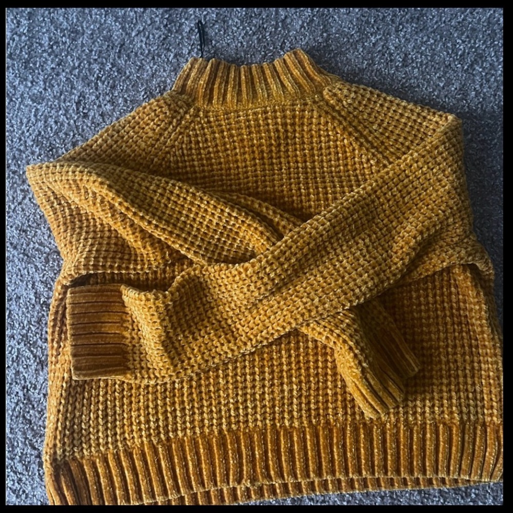 Cozy Mustard Knit Sweater